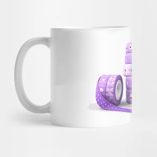 rolls of purple tape Mug